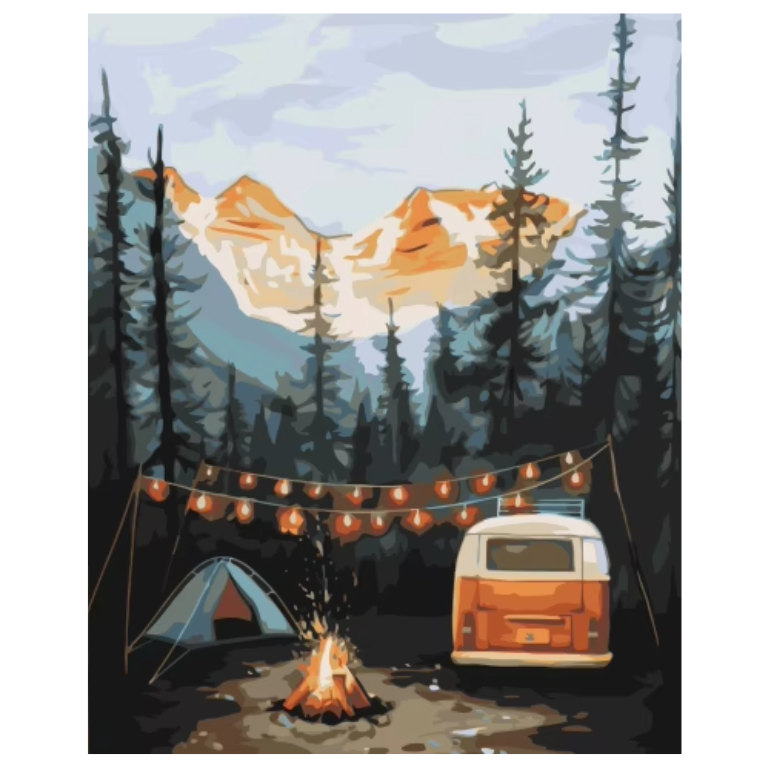 Paint by numbers - Romantic Camp