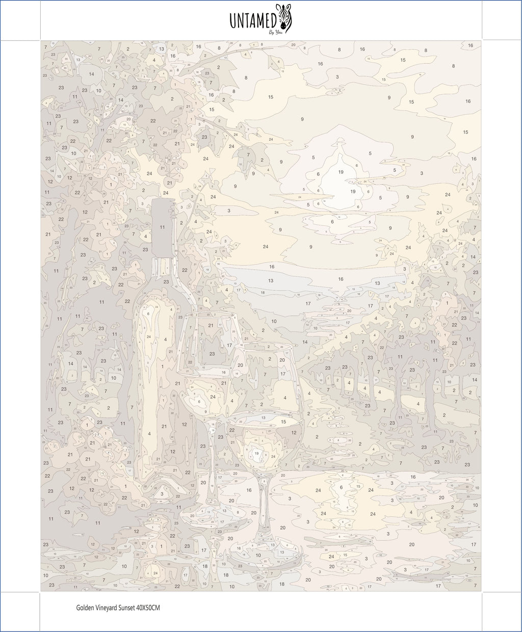 Paint By Numbers - Golden Vineyard Sunset