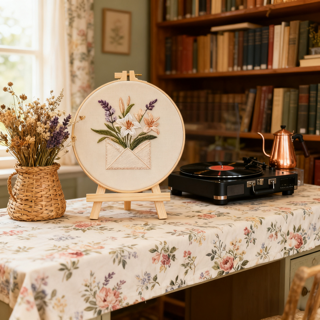 Envelope Bloom – Kit de broderie avec un bouquet de fleurs dans une enveloppe