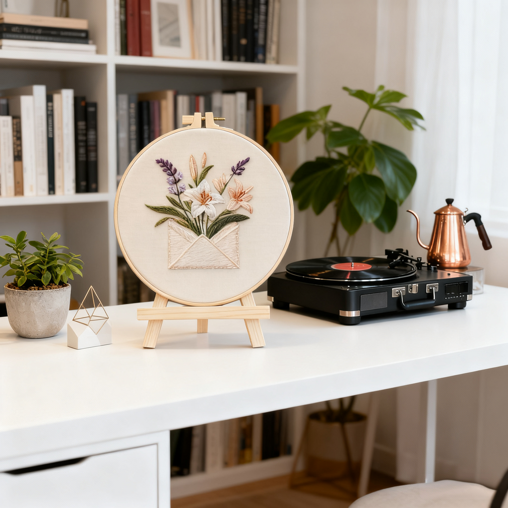Envelope Bloom – Kit de broderie avec un bouquet de fleurs dans une enveloppe