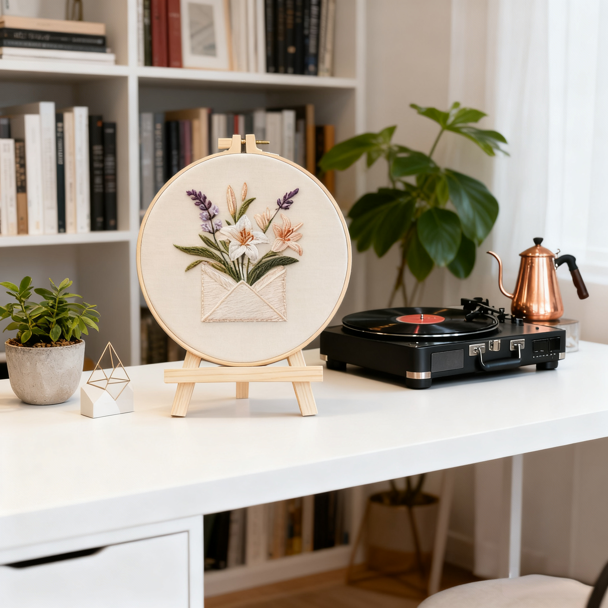 Envelope Bloom – Kit de broderie avec un bouquet de fleurs dans une enveloppe