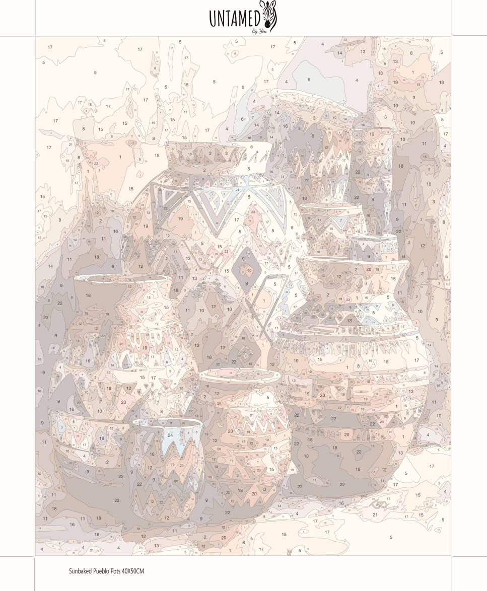 Paint By Numbers - Sunbaked Pueblo Pots