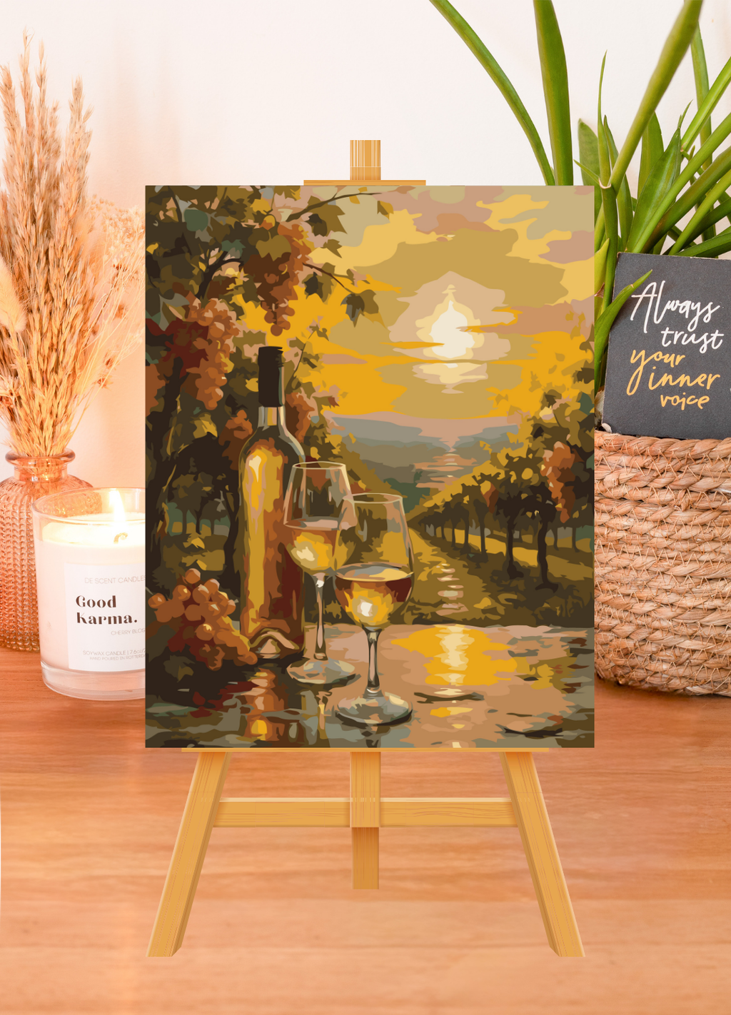 Paint By Numbers - Golden Vineyard Sunset