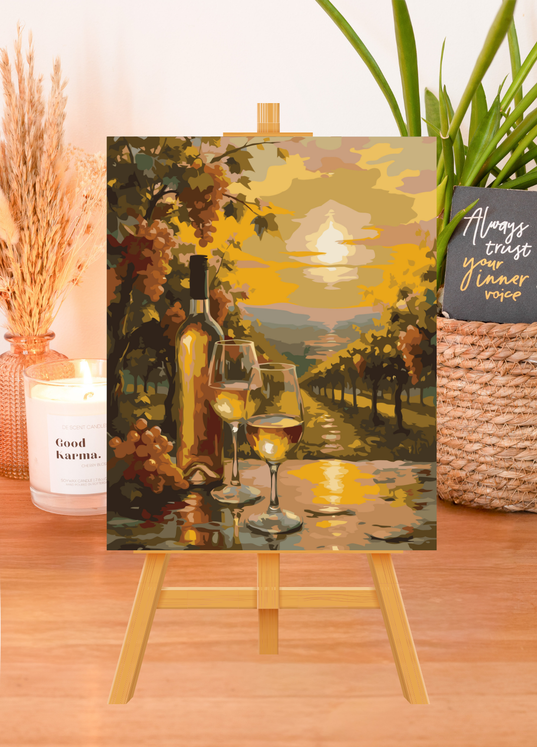 Paint By Numbers - Golden Vineyard Sunset