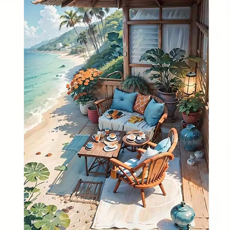 Paint By Numbers - Breakfast by the Sea